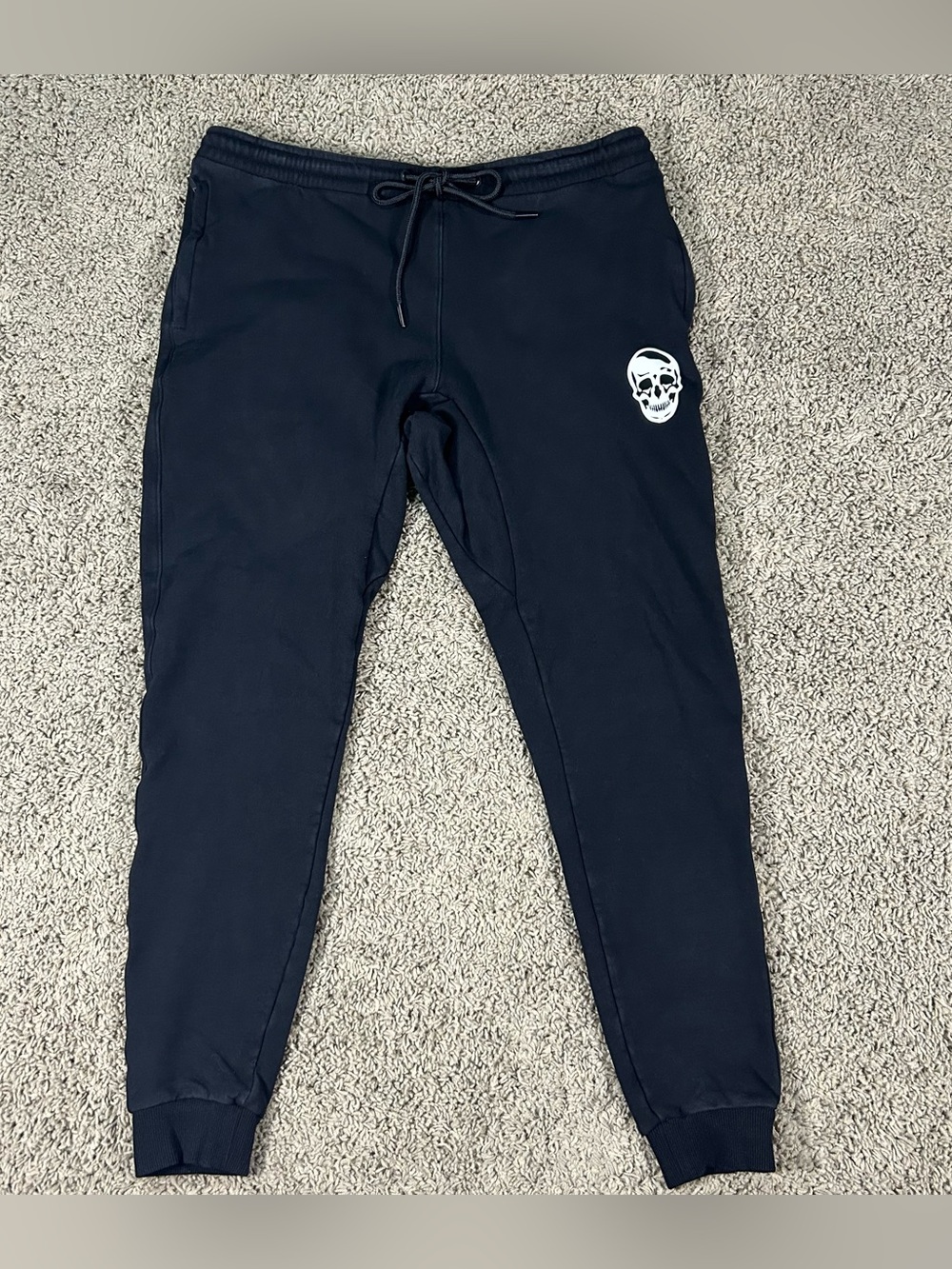 Gymreapers Joggers Mens Large(34x29) Black Big Skull Performance Stretch Pants